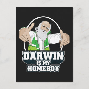 Darwin ist meine Hausfrau (Vollfarbe) Postkarte