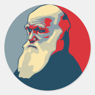 Darwin, kein Text Runder Aufkleber