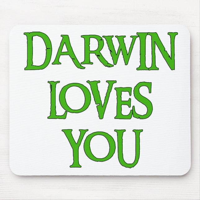 Darwin-Lieben Sie Mousepad (Vorne)