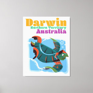 Darwin, Nordterritoriale Australien Reiseplakat Leinwanddruck