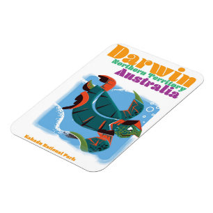 Darwin, Nordterritoriale Australien Reiseplakat Magnet