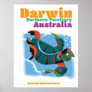 Darwin, Northern Territory Australien Reiseplakat Poster