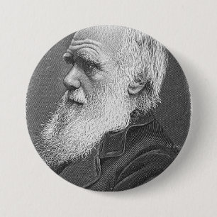 Darwin-Porträt Button