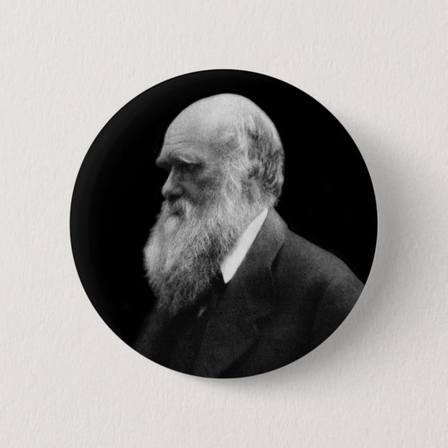 Darwin-Porträt-Knopf Button (Vorderseite)