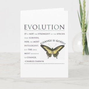 Darwin Quote Evolution Karte