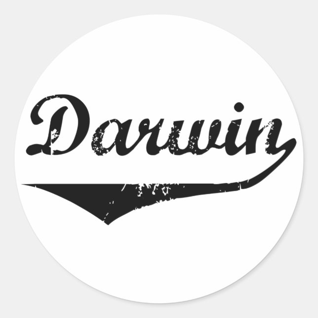 Darwin Runder Aufkleber (Vorderseite)