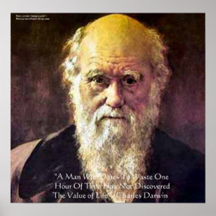 Darwin "Value of Life" Weisheit-Zitat-Poster Poster