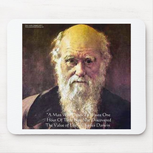 Darwin "Value of Life" Weisheitszitat Geschenke &  Mousepad (Vorne)