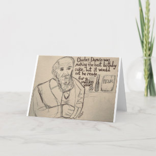 Darwin wartet auf den besten Geburtstagskuchen, Ka Dankeskarte