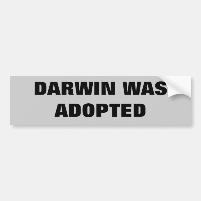 Darwin wurde Adoptiert Autoaufkleber (Vorne)