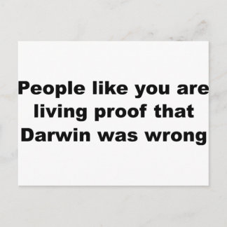 Darwinian Insult Slogan! Postkarte