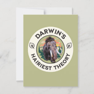Darwins haarigste Theorie Wolliges Mammut Postkarte