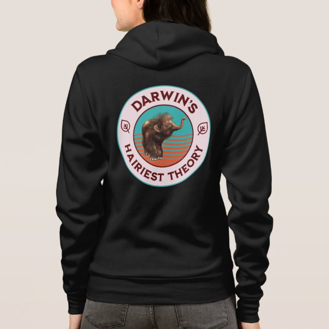 Darwins hellste Theorie Niedlich Wooly Mammoth Hoodie (Rückseite)