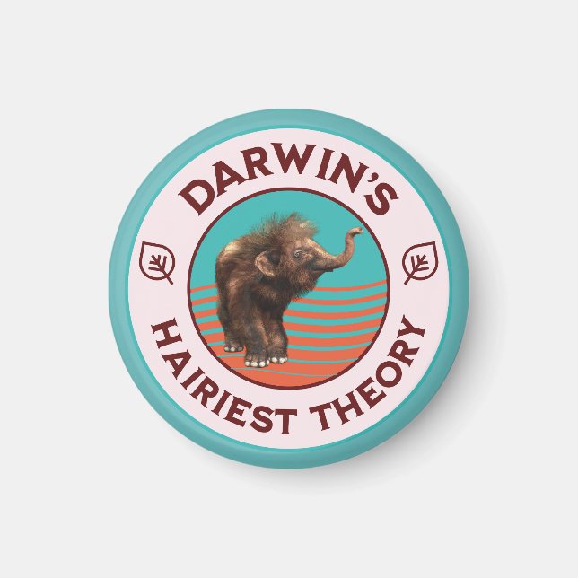 Darwins hellste Theorie Niedlich Wooly Mammoth Magnet (Vorne)