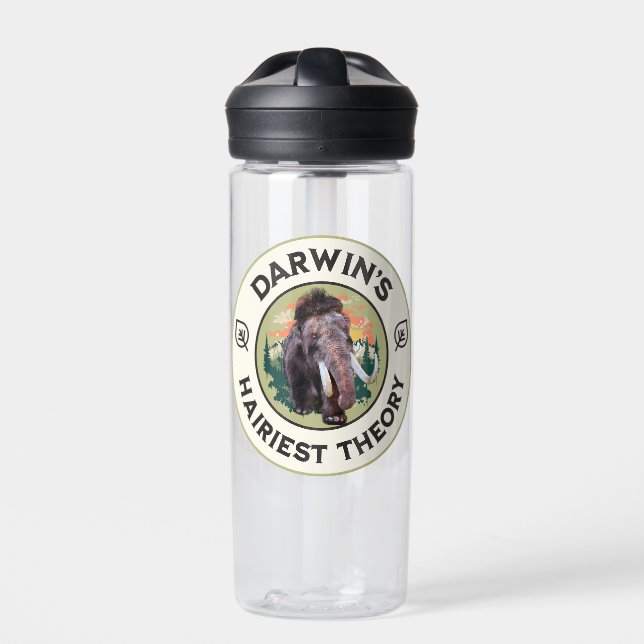 Darwins hellste Theorie Wooly Mammoth Trinkflasche (Vorderseite)
