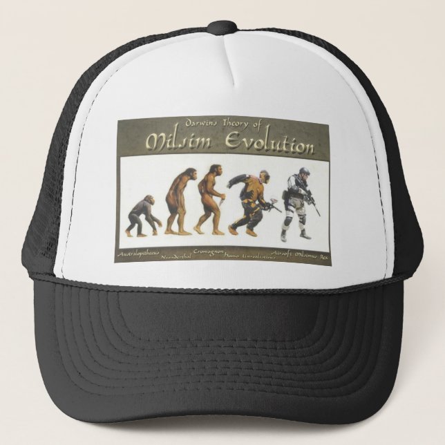 Darwins Theorie Truckerkappe (Vorderseite)