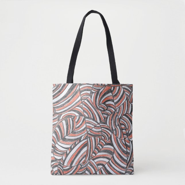 Darya | Abstrakte handgezeichnete Kunst-Tasche (Vorderseite)