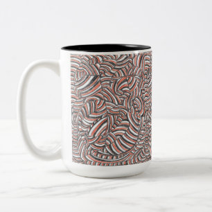 Darya Abstrakter handgezeichneter Kunstbecher Zweifarbige Tasse