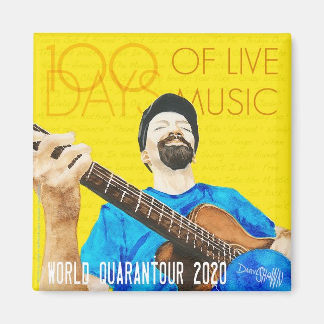 Daryl Shawn 100 Days Quarantour Magnet (Vorne)