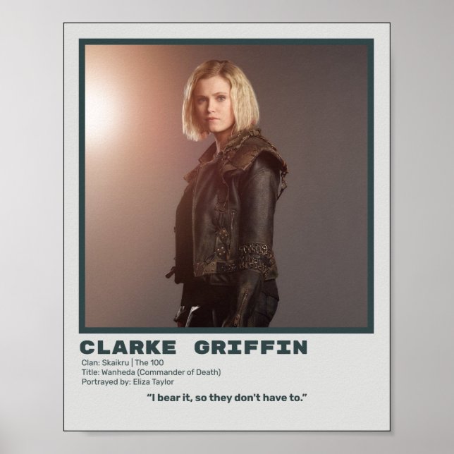 Das 100 Clarke Griffin Poster (Vorne)