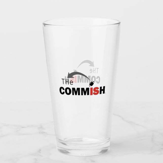 Das 16 oz Pint-Bierglas der Kommission Glas (Vorderseite)