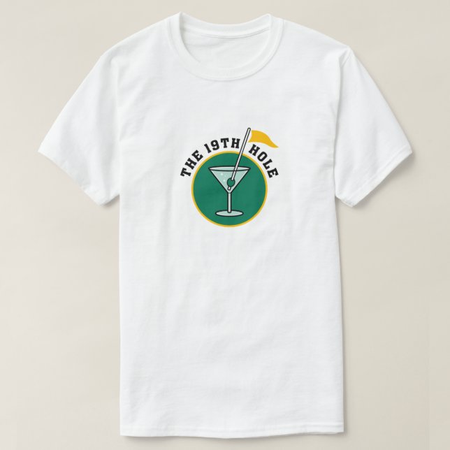 Das 19. Hole Funny Golf Dadism Geschenk T-Shirt (Design vorne)