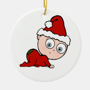 Das 1. Weihnachten des Babys Keramikornament