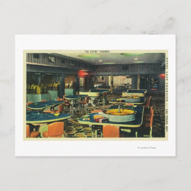 Das 21 Club Casino, Hotel Last Frontier Postkarte (Vorderseite)