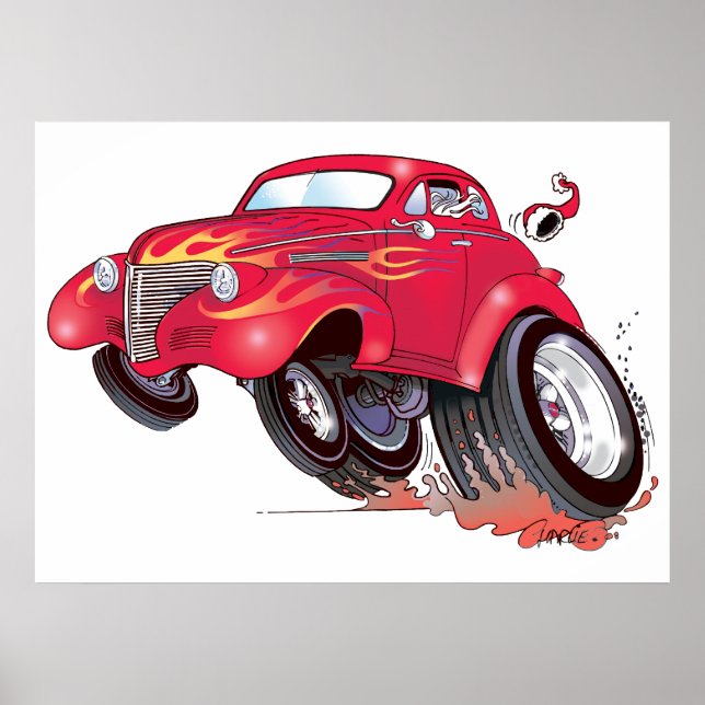Das 39 Chevy-Poster des Weihnachtsmanns Poster (Vorne)