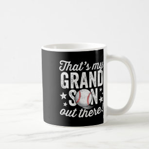 Das 39 ist mein Enkel da draußen Baseball-Oma Kaffeetasse