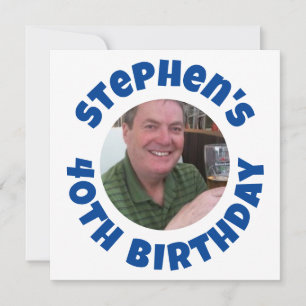 Das 40. Geburtstags-Foto des Menschen Feiertagskarte