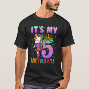 Das 5. Geburtstag Einhorn 5 Jahre alte Mädchen dra T-Shirt
