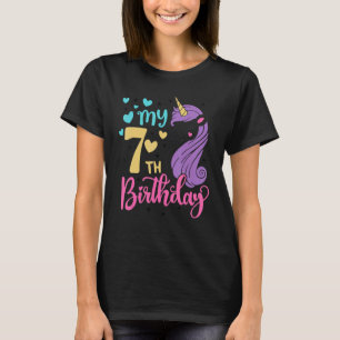 Das 7. Geburtstags-Einhorn-Outfit für Kleinkinder T-Shirt