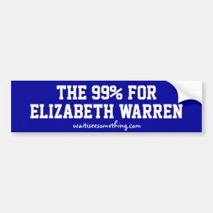 Das 99% für Elizabeth Waren Autoaufkleber