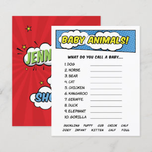 Das A Boy Comic Buch Superhero Baby Animals Game