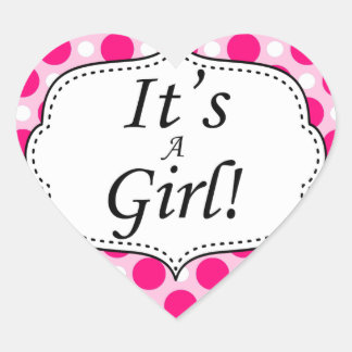 Das A Girl Polka Dot Milestone Herz-Aufkleber