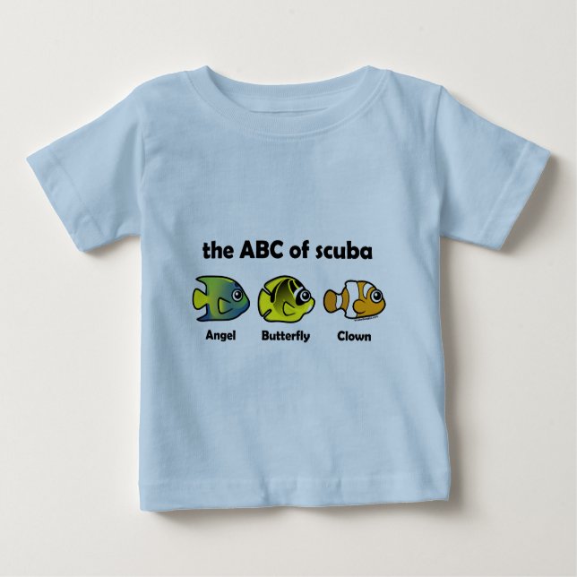 Das ABC von Scuba Baby T-shirt (Vorderseite)