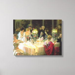 Das Abendessen 1913 von Jules Alexandre Grun Leinwanddruck