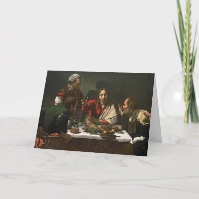 Das Abendessen bei Emmaus, 1601 2 Karte (Vorderseite)