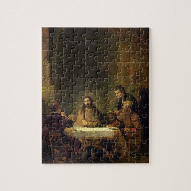Das Abendessen bei Emmaus, 1648 (Öl auf Platte) Puzzle (Vertikal)