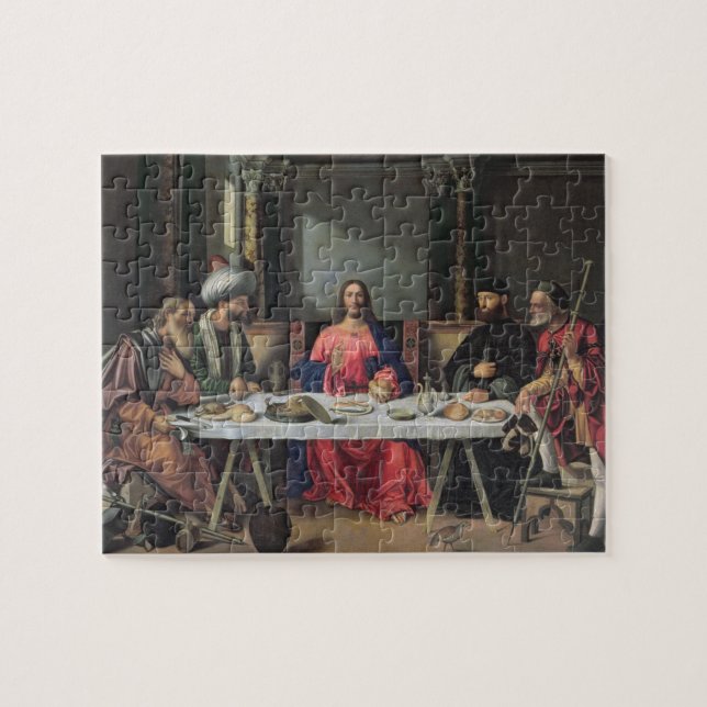 Das Abendessen bei Emmaus (Öl auf Platte) Puzzle (Horizontal)
