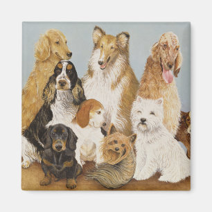 Das Abendessen der Hunde Magnet