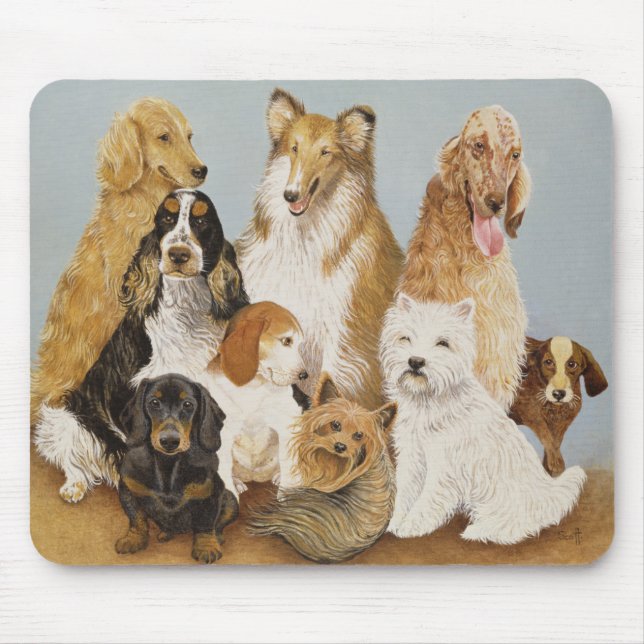 Das Abendessen der Hunde Mousepad (Vorne)