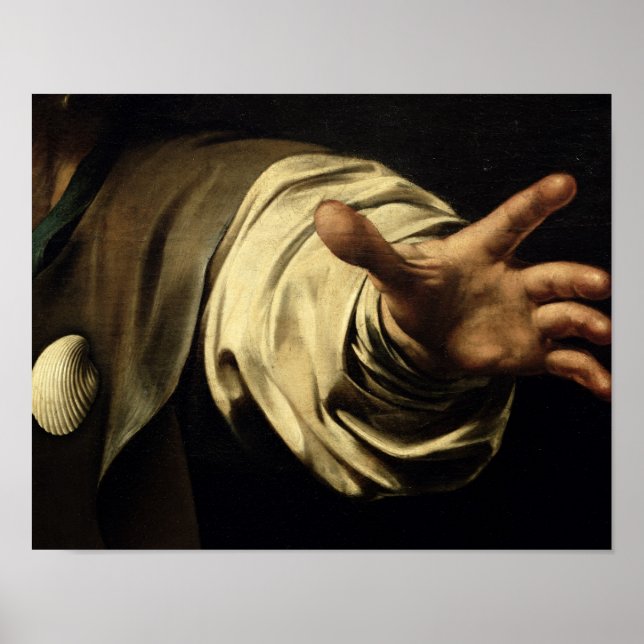 Das Abendessen im Emmaus, 1601 Poster (Vorne)