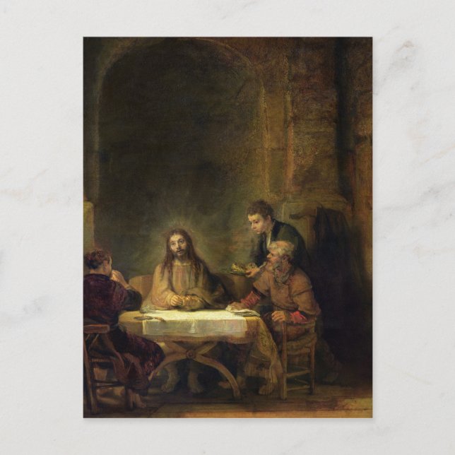 Das Abendessen im Emmaus, 1648 Postkarte (Vorderseite)