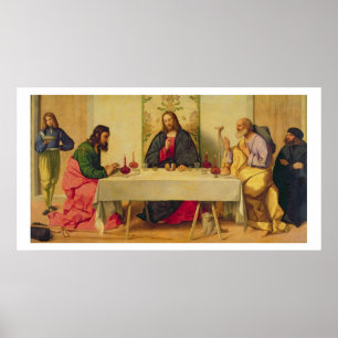 Das Abendessen in Emmaus, 1520 (Öl auf Leinwand) Poster