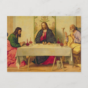 Das Abendessen in Emmaus, 1520 (Öl auf Leinwand) Postkarte