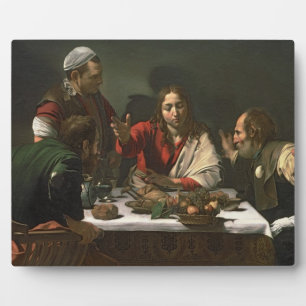 Das Abendessen in Emmaus, 1601 (Öl und Tempera) Fotoplatte