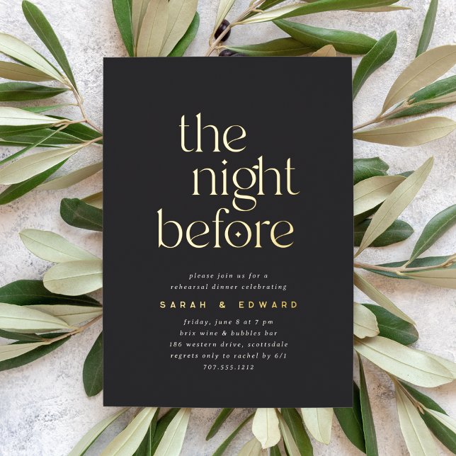 Das Abendessen vor der Black & Gold Probe Folieneinladung (Von Creator hochgeladen)