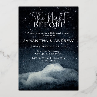 Das Abendessen vor der Probe Folieneinladung